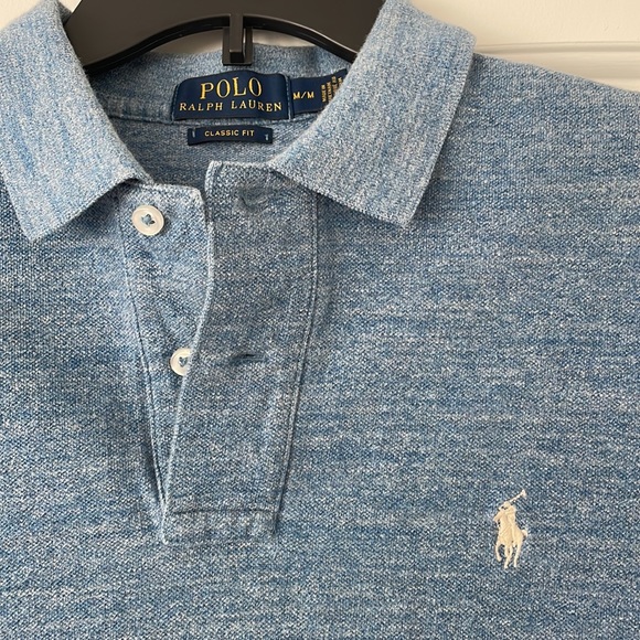 blue polo ralph lauren collared shirt - Picture 2 of 3